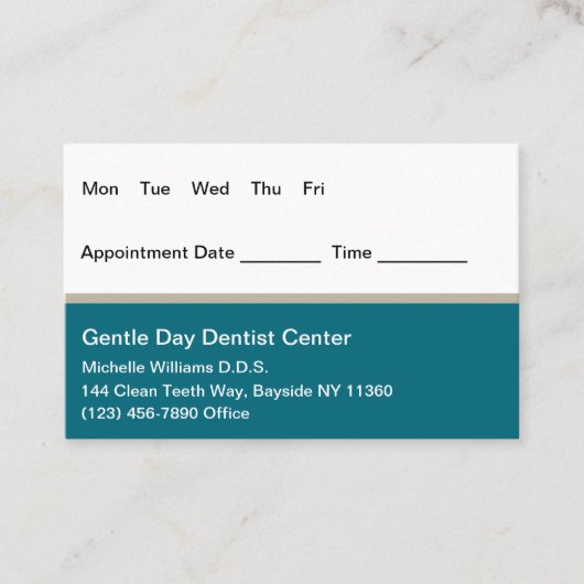 Dentist Appointment Visitekaartjes Combo (Voorkant)