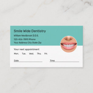 Dentist Appointment Visitekaartjes Modern design
