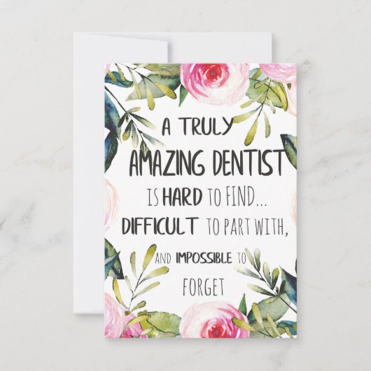 Dentist appreciation Doctor Bedankt Cadeaud Quote (Voorkant)