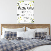 Dentist appreciation Doctor Bedankt Cadeaud Quote Canvas Afdruk (Insitu (Slaapkamer))