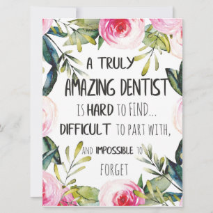 Dentist appreciation Doctor Bedankt Cadeaud Quote Kaart