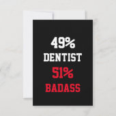Dentist  Badass Card Kaart (Voorkant)