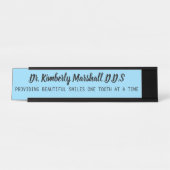 Dentist Beautiful Teeth Small Blue Bureau Naambordje (Voorkant)