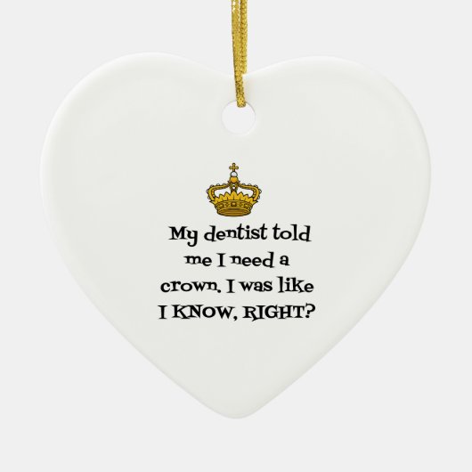 DENTIST BEHOEFTE KROEIEN KERAMISCH ORNAMENT (Voorkant)