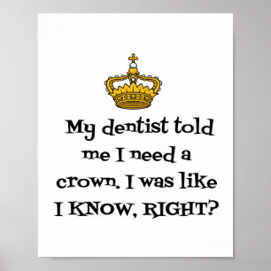 DENTIST BEHOEFTE KROEIEN POSTER