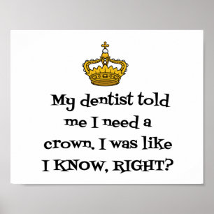 DENTIST BEHOEFTE KROEIEN POSTER