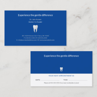 Dentist | Benoemingskaart voor tandheelkundig gebr Visitekaartje