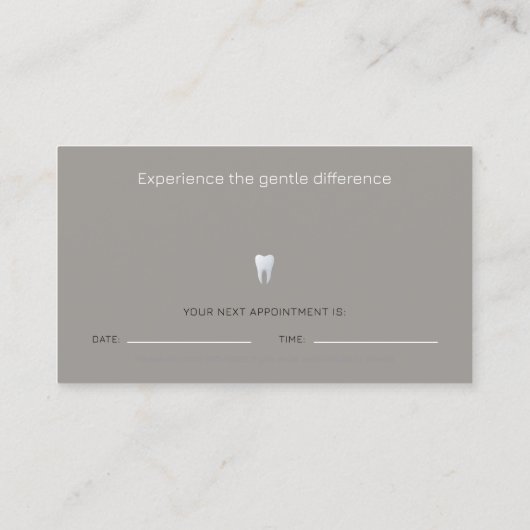 Dentist | Benoemingskaart voor tandheelkundig gebr Visitekaartje (Achterkant)