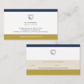 Dentist | Benoemingskaart voor tandheelkundig gebr Visitekaartje (Voorkant / Achterkant)