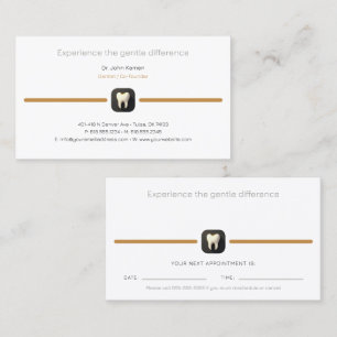 Dentist   Benoemingskaart voor tandheelkundig gebr Visitekaartje