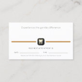 Dentist | Benoemingskaart voor tandheelkundig gebr Visitekaartje (Achterkant)