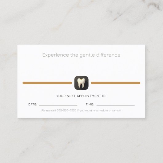 Dentist | Benoemingskaart voor tandheelkundig gebr Visitekaartje (Achterkant)