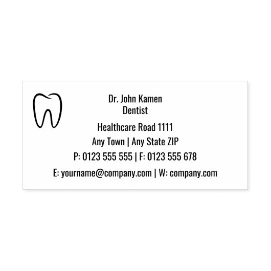 Dentist | Beroepsbeoefenaars Rubberstempel (Afrduk)