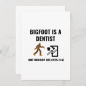 DENTIST BIGFOOT BEDANKKAART (Voorkant / Achterkant)