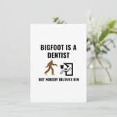 DENTIST BIGFOOT BEDANKKAART (Staand voorkant)