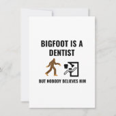 DENTIST BIGFOOT BEDANKKAART (Voorkant)