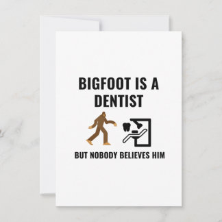 DENTIST BIGFOOT BEDANKKAART