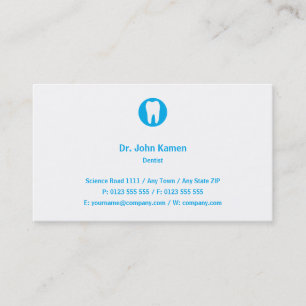 Dentist Blauw Visitekaartje