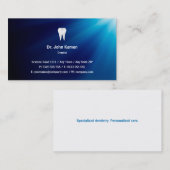 Dentist | Blauwe gloed Visitekaartje (Voorkant / Achterkant)