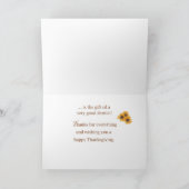 Dentist Blessings bij Thanksgiving Zonnebloem Kaart (Binnen)