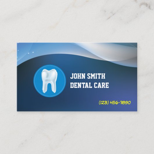 Dentist Blue Waves Dental Care Visitekaartje (Voorkant)
