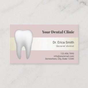 Dentist Blush Pink & Ivory Dental Appointment Afsprakenkaartje
