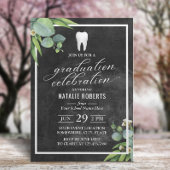Dentist Botanische Foliage ChalkboardAfstuderen Kaart