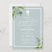 Dentist Botanische Foliage Elegant Graduation Part Kaart (Voorkant)