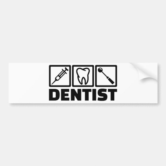 Dentist Bumpersticker (Voorkant)