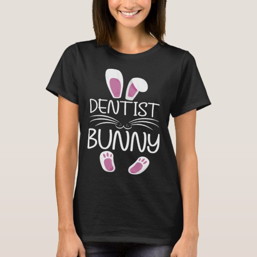 Dentist Bunny Cute Matching Family Easter Day T-shirt (Voorkant)