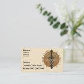 Dentist Caduceus Afsprakenkaartje (Staand voorkant)