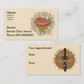 Dentist Caduceus douanenaam Afsprakenkaartje (Voorkant / Achterkant)