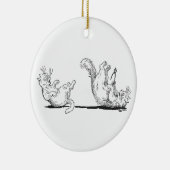 Dentist Cat Extracts verkeerde tand Keramisch Ornament (Rechts)