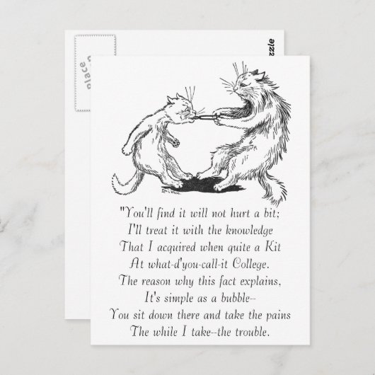 Dentist Cat Pulling Tooth Briefkaart (Voorkant / Achterkant)