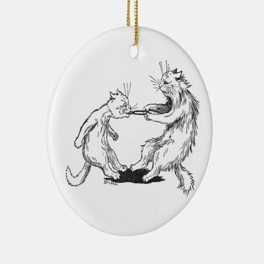 Dentist Cat Pulling Tooth Keramisch Ornament (Rechts)