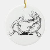 Dentist Cat Pulling Tooth Keramisch Ornament (Voorkant)