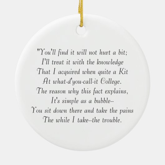 Dentist Cat Pulling Tooth Keramisch Ornament (Achterkant)