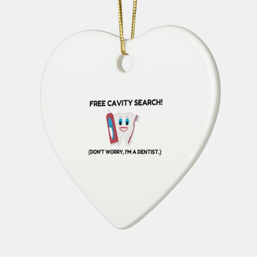 Dentist Cavity Search Keramisch Ornament (Links)