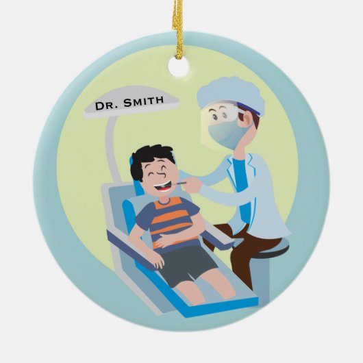 Dentist Ceramic Ornament (Achterkant)