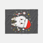 Dentist Christmas Teeth Xmas Lights Funny Dental S Fleece Deken (Voorkant (Horizontaal))