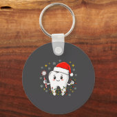 Dentist Christmas Teeth Xmas Lights Funny Dental S Sleutelhanger (Voorkant)