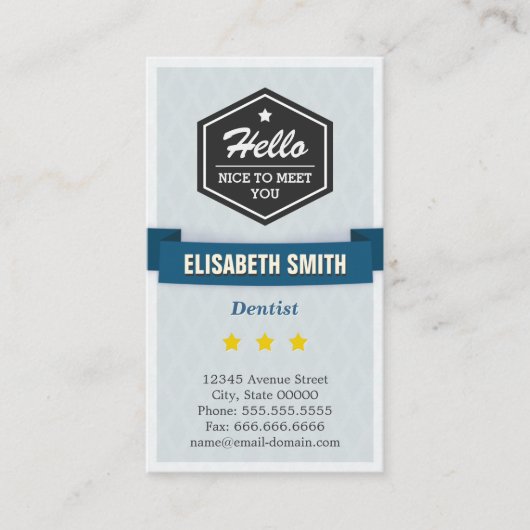 Dentist - Creative Retro Stijlvol Visitekaartje (Voorkant)