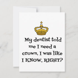 DENTIST CROWN BEDANKKAART