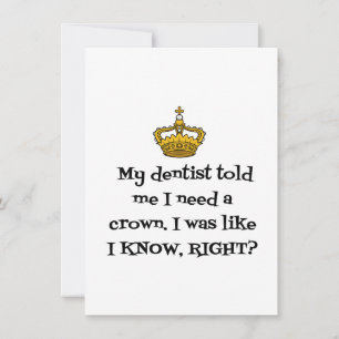 DENTIST CROWN BEDANKKAART