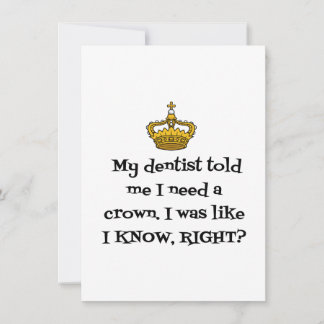 DENTIST CROWN BEDANKKAART
