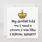 DENTIST CROWN BEDANKKAART (Voorkant)