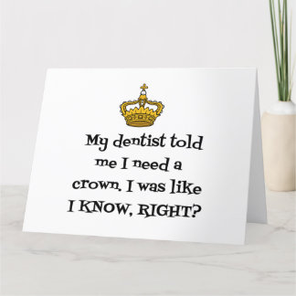 DENTIST CROWN BEDANKKAART
