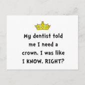 Dentist Crown Briefkaart (Voorkant)