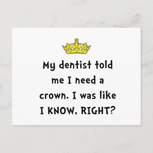 Dentist Crown Briefkaart (Voorkant)