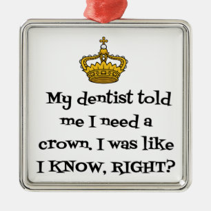 DENTIST CROWN METALEN ORNAMENT